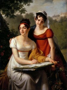 Retratos de Mesdemoiselles Duval, primer cuarto del siglo XIX de Jacques Augustin Catherine Pajou