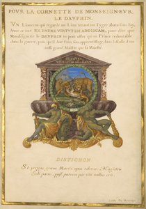 Escudos con un león atacando a un guepardo de Jacques Bailly
