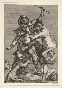 El mendigo y el músico callejero (o la pelea de dos vagabundos) de Jacques Bellange