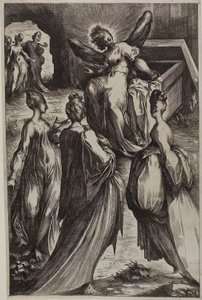 Las Tres Marías en la Tumba con el Ángel de Jacques Bellange