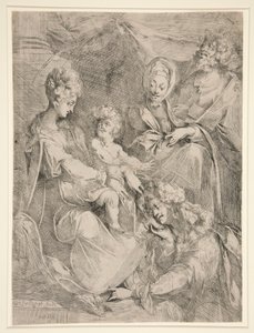 Virgen y niña con santos de Jacques Bellange