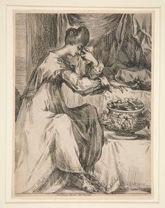 mujer en el brasero de Jacques Bellange