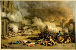 Captura de las Tullerías: Ataque del Palacio de las Tullerías el 10 de agosto de Jacques Bertaux