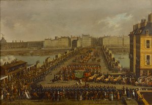 La procesión imperial en camino a la ceremonia de coronación el 2 de diciembre de 1804 de Jacques Bertaux
