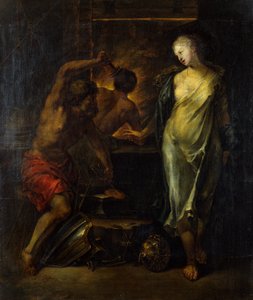 Vulcano forjando la armadura de Aquiles supervisado por Tetis (óleo sobre lienzo)