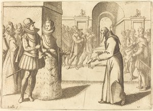 Un Capucio Trayendo los Agradecimientos del Rey de Baviera de Jacques Callot