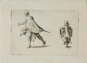 Un caballero y su paje, de Los Caprichos de Jacques Callot