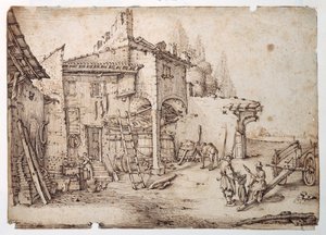 Una granja italiana de Jacques Callot