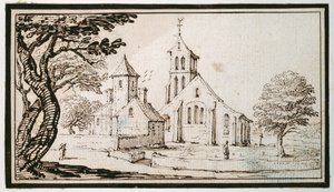 Una iglesia en Lorena y un edificio vecino