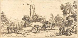 Atacando viajeros en la carretera de Jacques Callot
