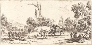 Atacando viajeros en la carretera de Jacques Callot