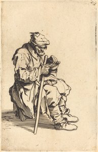 Mendigo comiendo, c.1622 de Jacques Callot