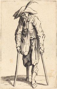 Mendigo con pierna de madera de Jacques Callot