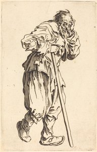 Mendigo con un Bastón de Jacques Callot