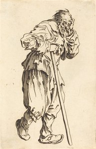 Mendigo con un Bastón, c. 1622 de Jacques Callot