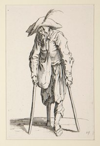 Mendiga con pata de palo, de The Beggars (Le mendiant a la jambe de bois) de Jacques Callot
