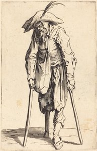 Mendigo con pierna de madera, c.1622 de Jacques Callot