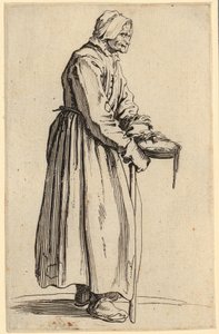 Mendiga con plato, lámina 20 de la serie «Los mendigos» de Jacques Callot