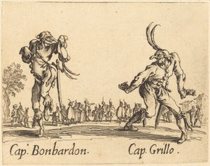 Cap. Bonbardon y Cap. Grillo, c. 1622 de Jacques Callot