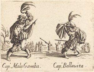 Cap. Mala Gamba y Cap. Bellavita de Jacques Callot