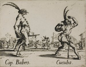 Capitán Babeo - Cucuba, plato 16 de Balli di Sfessania de Jacques Callot