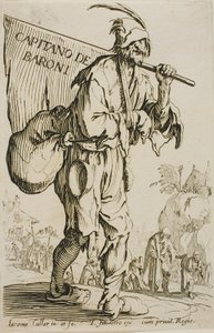 Capitán de los Barones, frontispicio de Los Mendigos de Jacques Callot