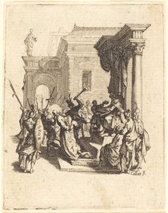 Cristo condenado a muerte por Pilato, c. 1624-1625 de Jacques Callot