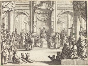 Cristo disputando con los doctores de Jacques Callot