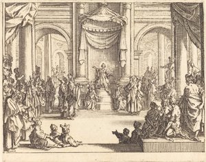Cristo disputando con los doctores de Jacques Callot