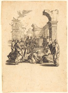Cristo lavando los pies de los apóstoles de Jacques Callot