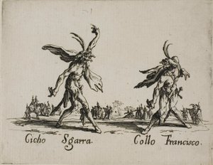Cicho Sgarra - Collo Francisco, placa 6 de Balli di Sfessania de Jacques Callot