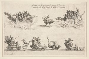 Combate en la Barrière, Entrada de Monseñor Enrique de Lorena de Jacques Callot