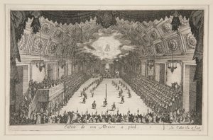 ¿Lucha? la Barrera, Entrada de Su Alteza a pie de Jacques Callot