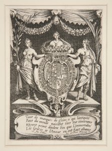 ¿Lucha? la Barri?re, Frontispicio, Los brazos de Lorraine-Chevreuse de Jacques Callot