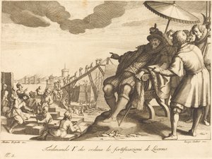 Construcción y Fortificación del Puerto de Livorno de Jacques Callot