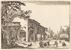Patio de una granja, c. 1622 de Jacques Callot