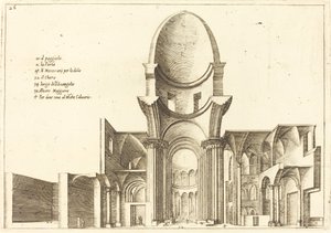 Sección Transversal de una Iglesia de Jacques Callot