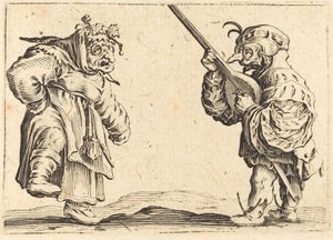 Bailarines con laúd, c. 1622 de Jacques Callot