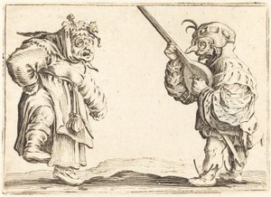 Bailarines con laúd, c. 1622 de Jacques Callot