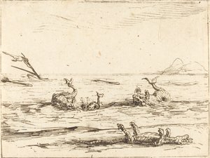 Delfines y Cocodrilo de Jacques Callot