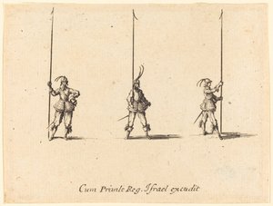 Ejercicio con picas levantadas de Jacques Callot