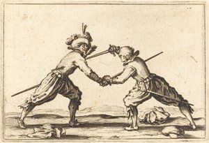 Duelo con espadas, c. 1622 de Jacques Callot