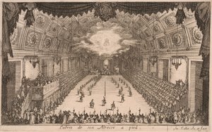 El duque Carlos IV llega a pie, de Combat à la Barrière de Jacques Callot