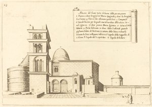 Elevación de una iglesia de Jacques Callot