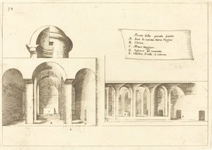 Elevación de una iglesia de Jacques Callot