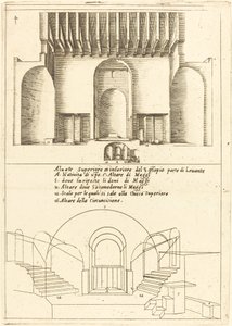 Elevación de la Iglesia del Santo Pesebre de Jacques Callot