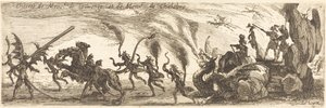 Entrada de M. de Couvonge y M. de Chalabre [placa extra] de Jacques Callot