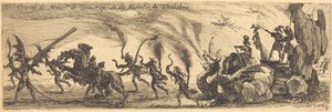 Entrada de M. de Couvonge y M. de Chalabre [placa extra] de Jacques Callot