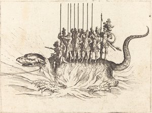 Entrada de Monseigneur Henry de Lorraine, Marqués de Moy, bajo el nombre de Pirandre de Jacques Callot