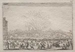 Fireworks on the Arno de Jacques Callot